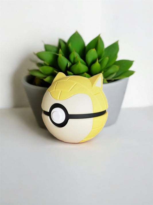 Pokemon Character Design - 3D Printed Pokeball - Sandshrew - Unique Display Collectable