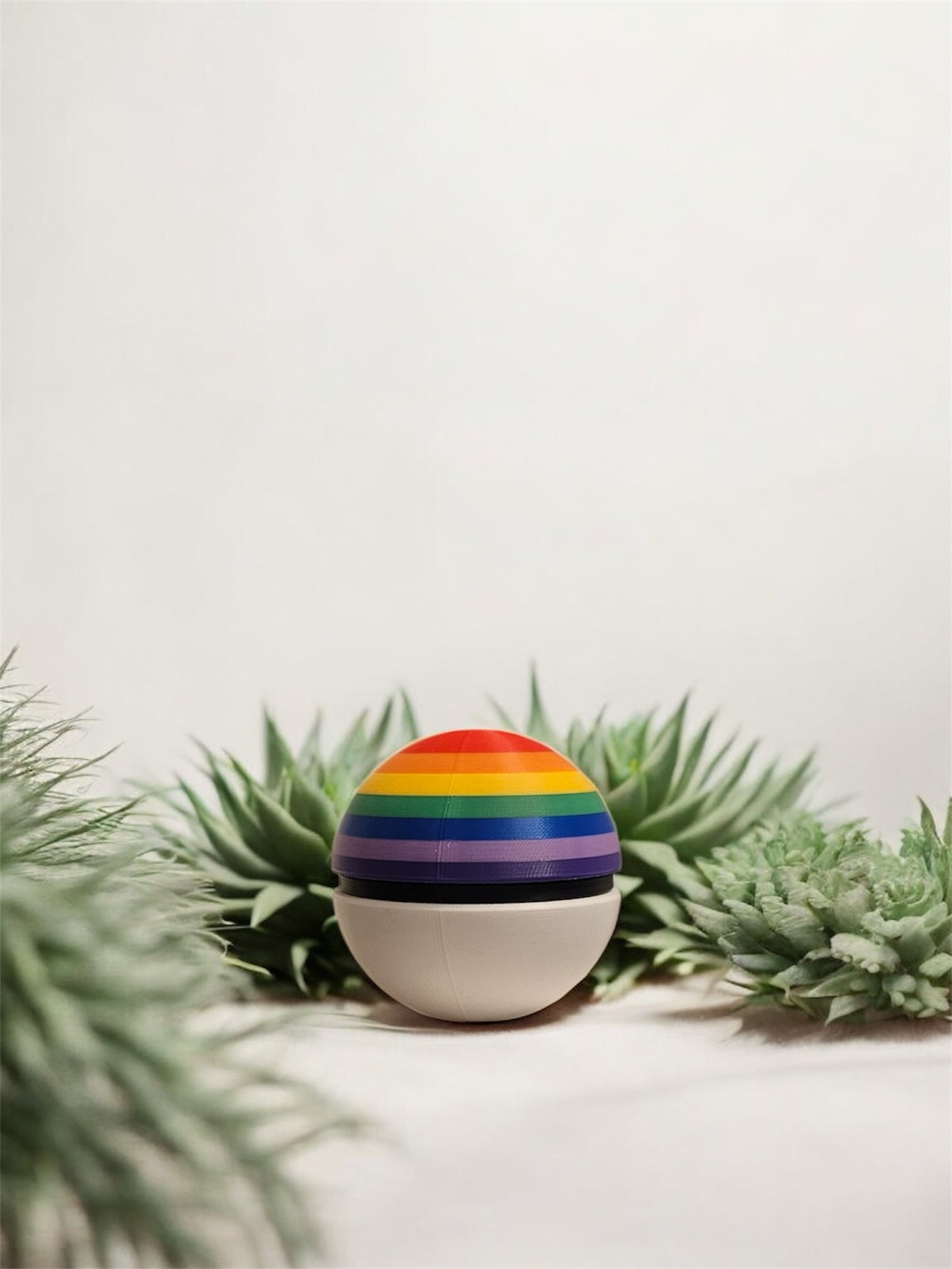 Pokemon inspired Pride Ball - 3D Printed - Unique Display Collectible