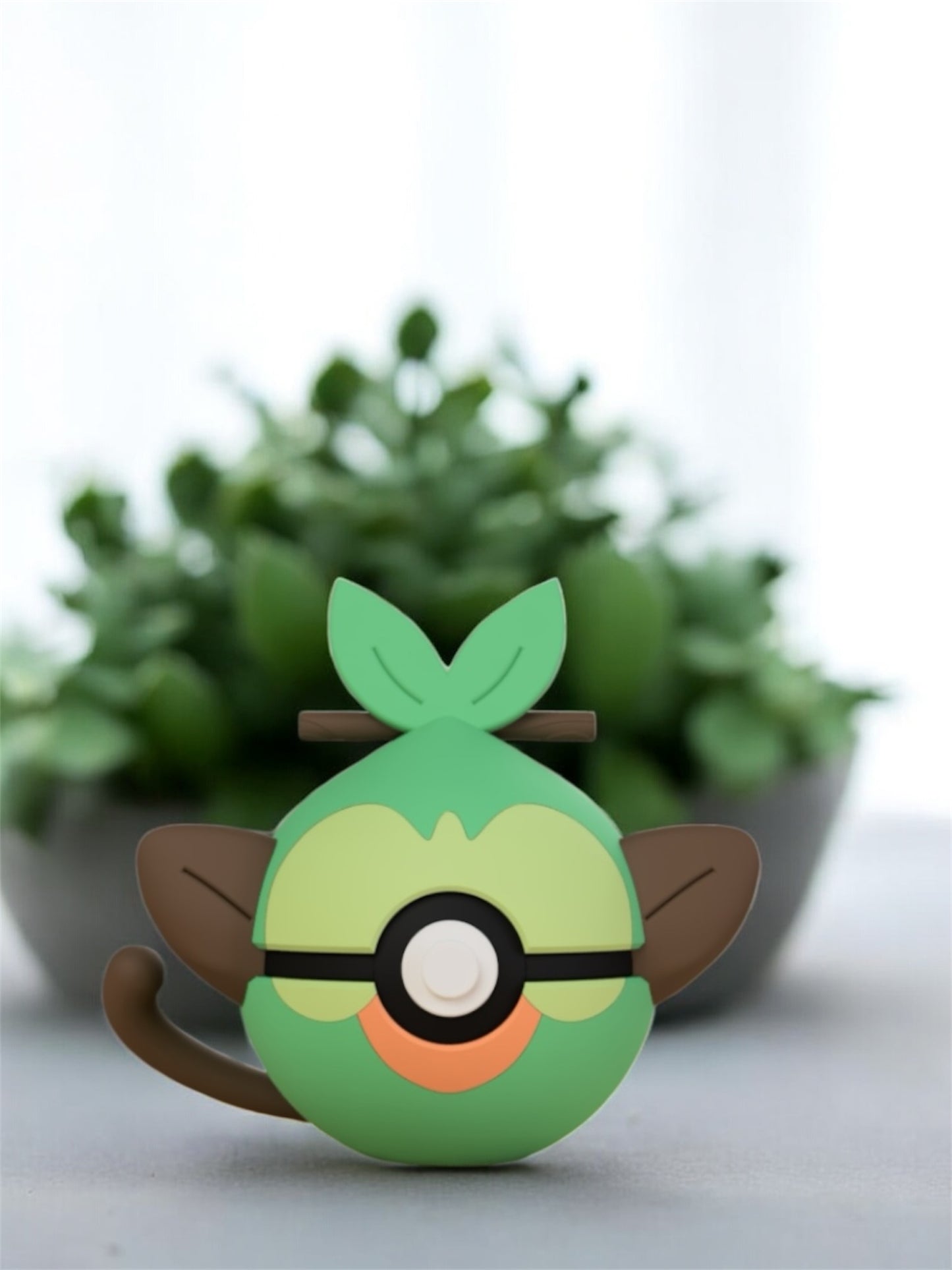 Pokemon Character Design - 3D Printed Pokeball - Grookey - Unique Display Collectible
