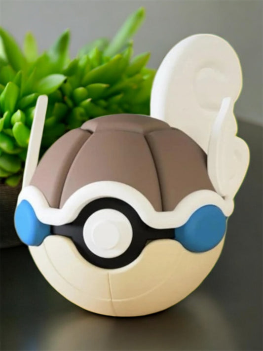 Pokemon Character Design - 3D Printed Pokeball - Wartortle - Unique Display Collectable