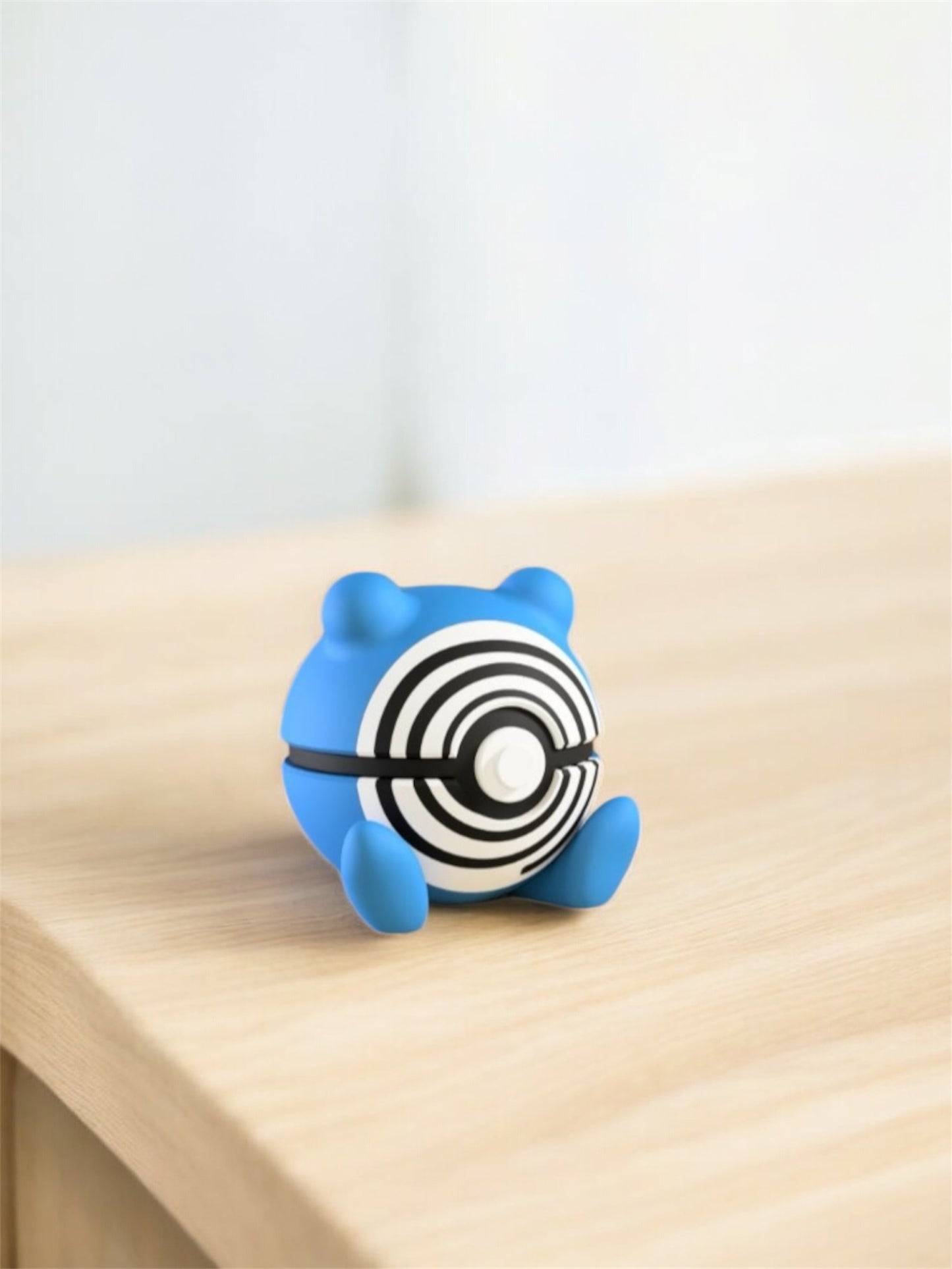 Pokemon Character Design - 3D Printed Pokeball - Poliwhirl - Unique Display Collectible