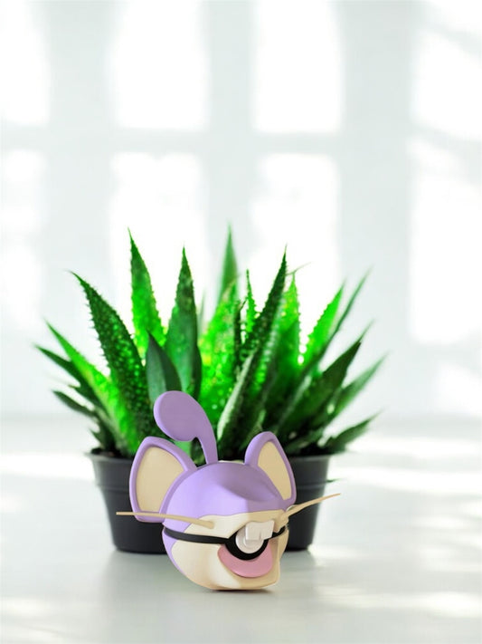 Pokemon Character Design - 3D Printed Pokeball - Rattata - Unique Display Collectable