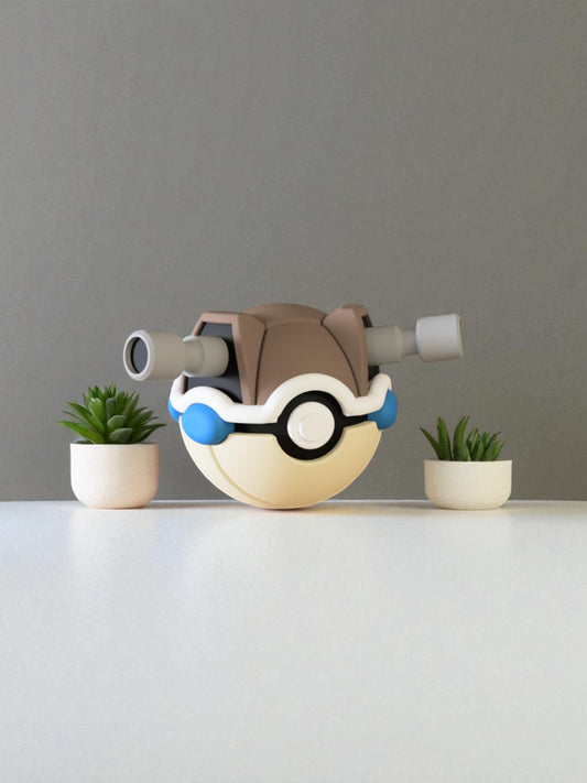 Pokemon Character Design 3D Printed Pokeball - Blastoise - Unique Display Collectable