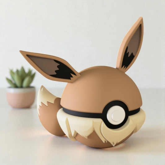 Pokemon Character Design 3D Printed Pokeball - Eevee - Unique Display Collectible