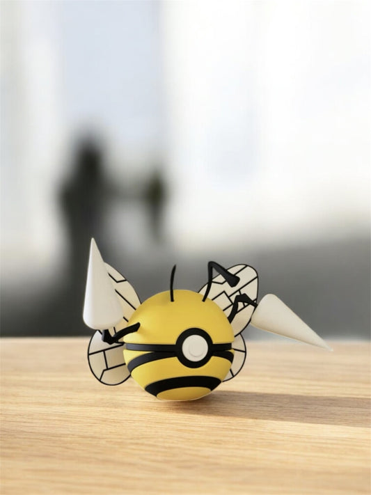 Pokemon Character Design - 3D Printed Pokeball - Beedrill - Unique Display Collectable