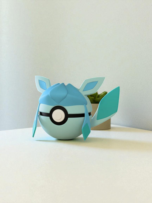 Pokemon Character Design 3D Printed Pokeball - Glaceon - Unique Display Collectable
