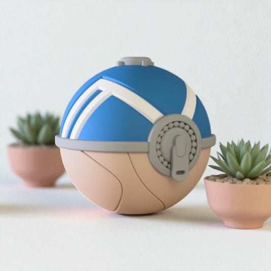 Pokemon 3D Printed Pokeball - Hisui Region Feather Ball Design - Unique Display Collectible