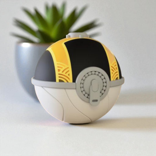 Pokemon 3D Printed Pokeball - Hisui Region Design Ultra Ball - Unique Display Collectible