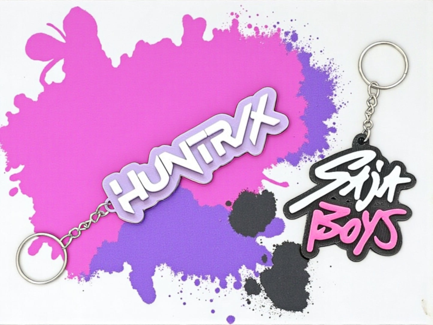 K-POP Demon Hunters 3D Printed Keychain - 2 Piece Set