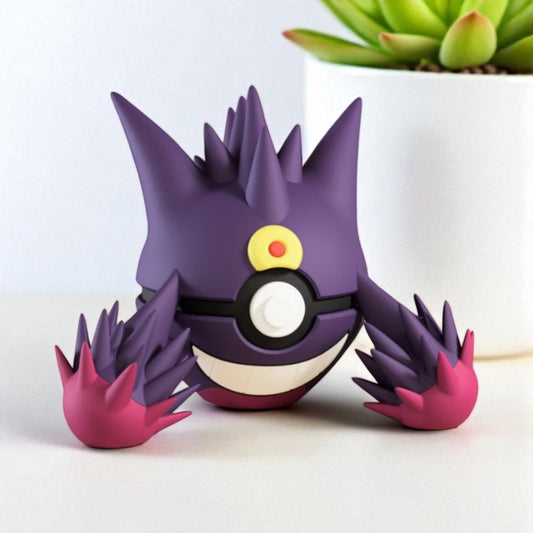 Pokemon Character Design 3D Printed Pokeball - Mega Gengar - Unique Display Collectible
