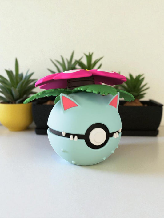 Pokemon Character Design 3D Printed Pokeball - Venusaur - Unique Display Collectable