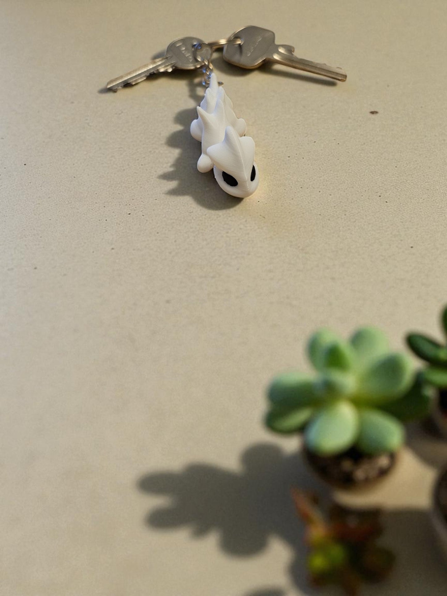 Dragon Design 3D Printed Keychain