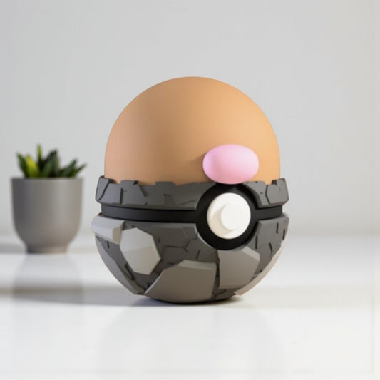 Pokemon Character Design 3D Printed Pokeball - Diglett - Unique Display Collectible