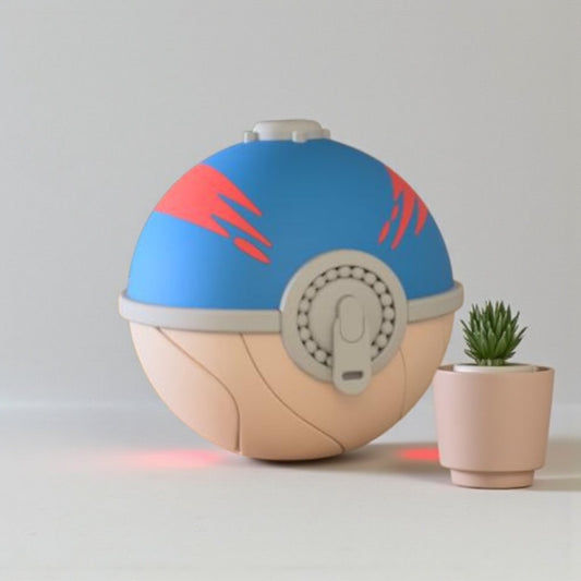 Pokemon 3D Printed Pokeball - Hisui Region Great Ball Design - Unique Display Collectible