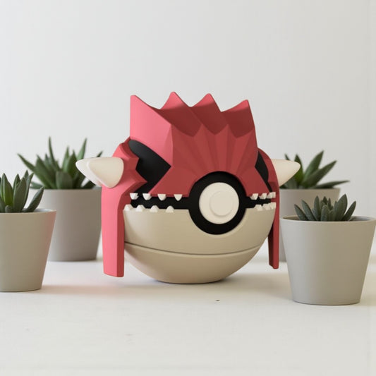 Pokemon Character Design 3D Printed Pokeball - Groudon - Unique Display Collectible