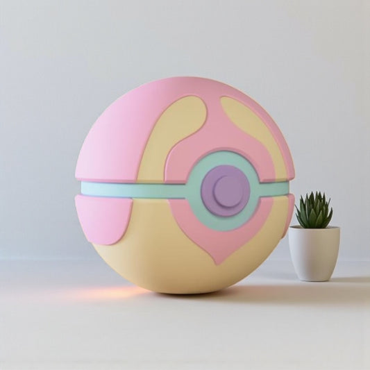 Pokemon 3D Printed Pokeball - Heal Ball Design - Unique Display Collectible