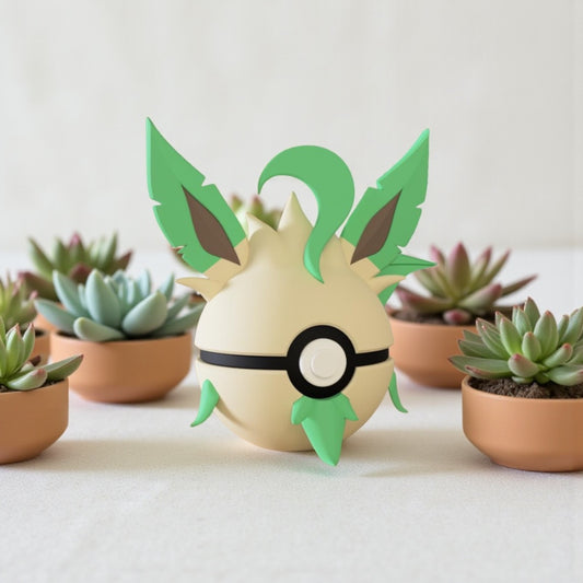 Pokemon Character Design 3D Printed Pokeball - Leafeon - Unique Display Collectible
