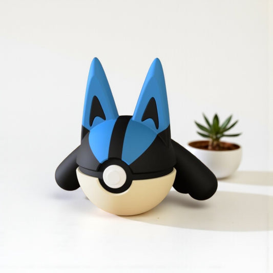 Pokemon character Design 3D Printed Pokeball - Lucario - Unique Display Collectible