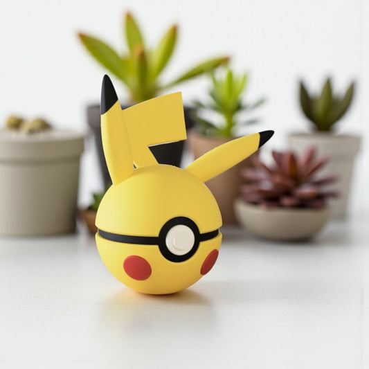 Pokemon Character Design 3D Printed Pokeball - Pikachu - Unique Display Collectible