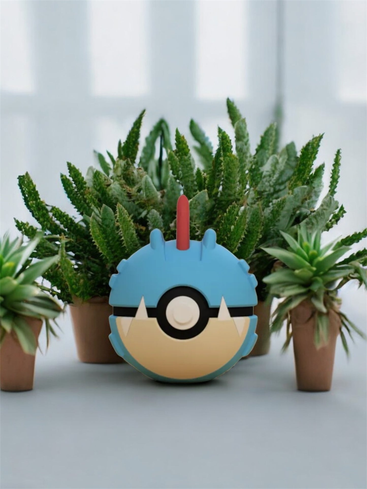 Pokemon Character Design- 3D Printed Pokeball- Feraligatr- Unique Display Collectible