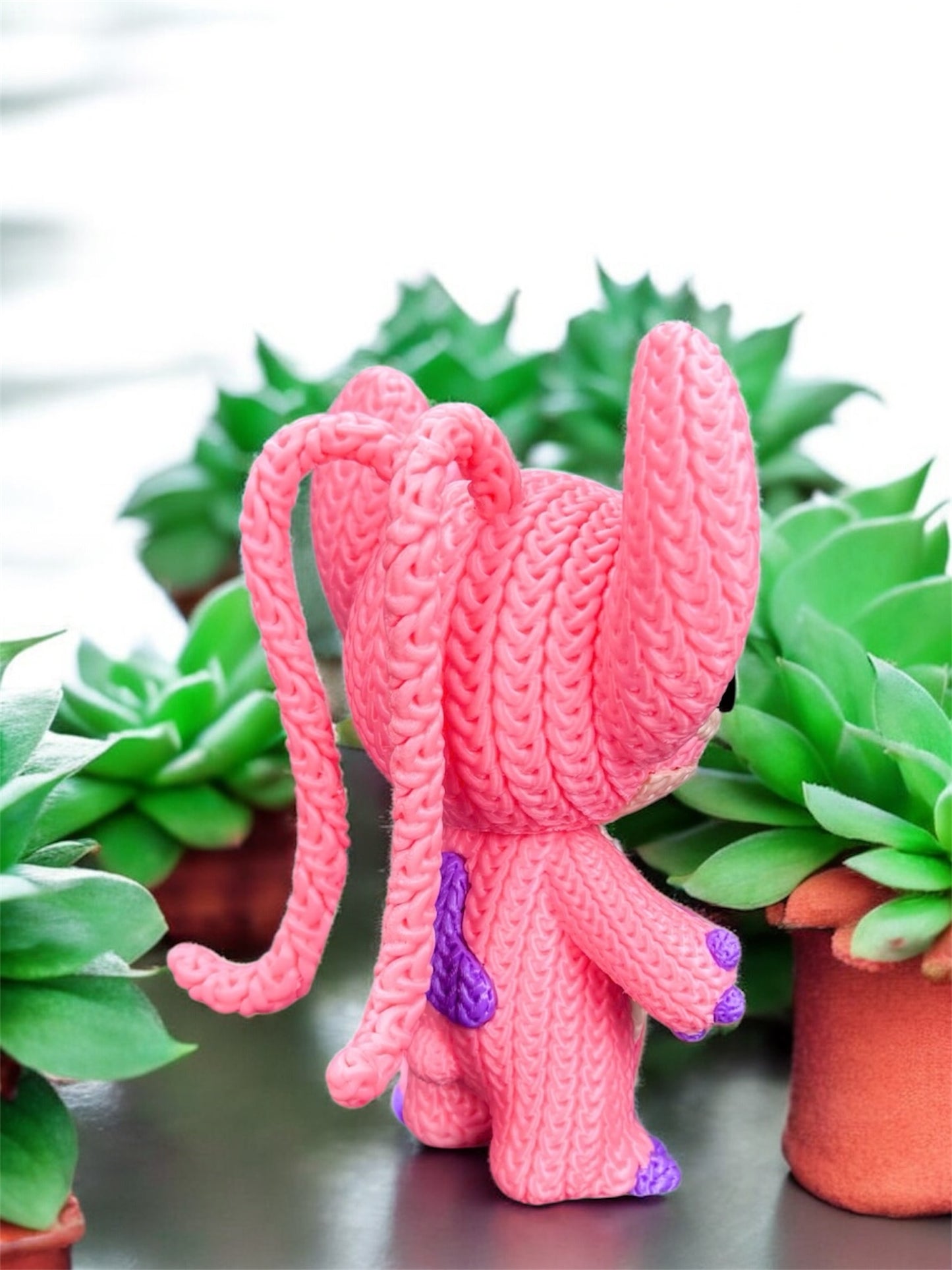 Knitted Design - 3D Printed Lilo & Stitch Inspired Character Figures - Unique Display Collectible