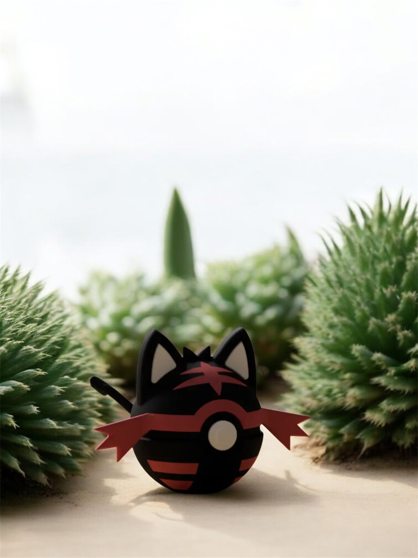 Pokemon Character Design- 3D Printed Pokeball- Litten- Unique Display Collectible