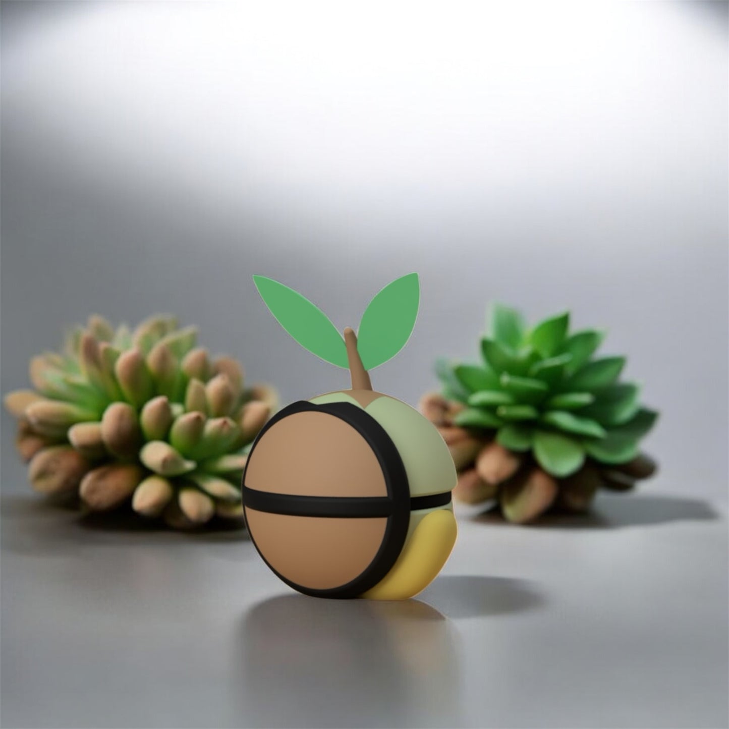 Pokemon Character Design- 3D Printed Pokeball- Turtwig- Unique Display Collectible