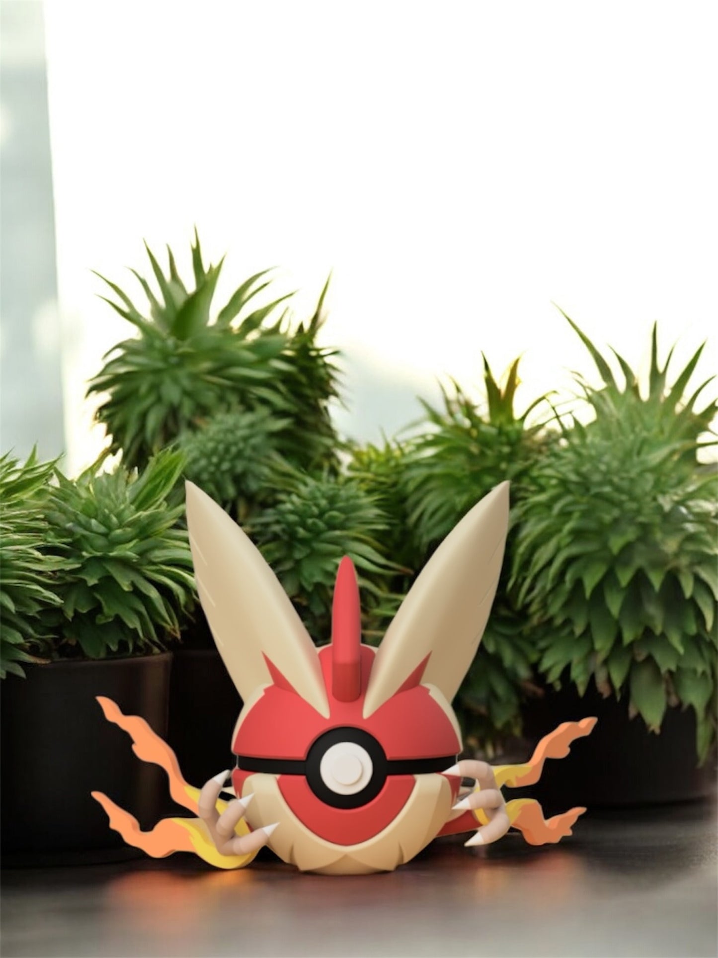 Pokemon Character Design- 3D Printed Pokeball- Mega Blaziken- Unique Display Collectible