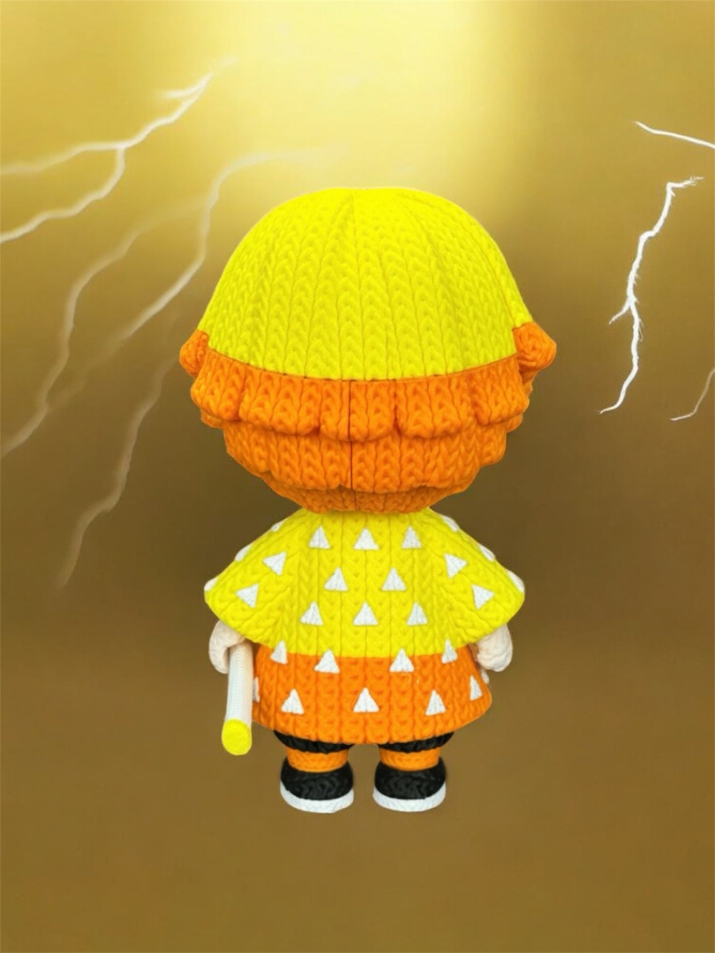 Knitted Design - 3D Printed Demon Slayer Character Figures - Unique Display Collectible