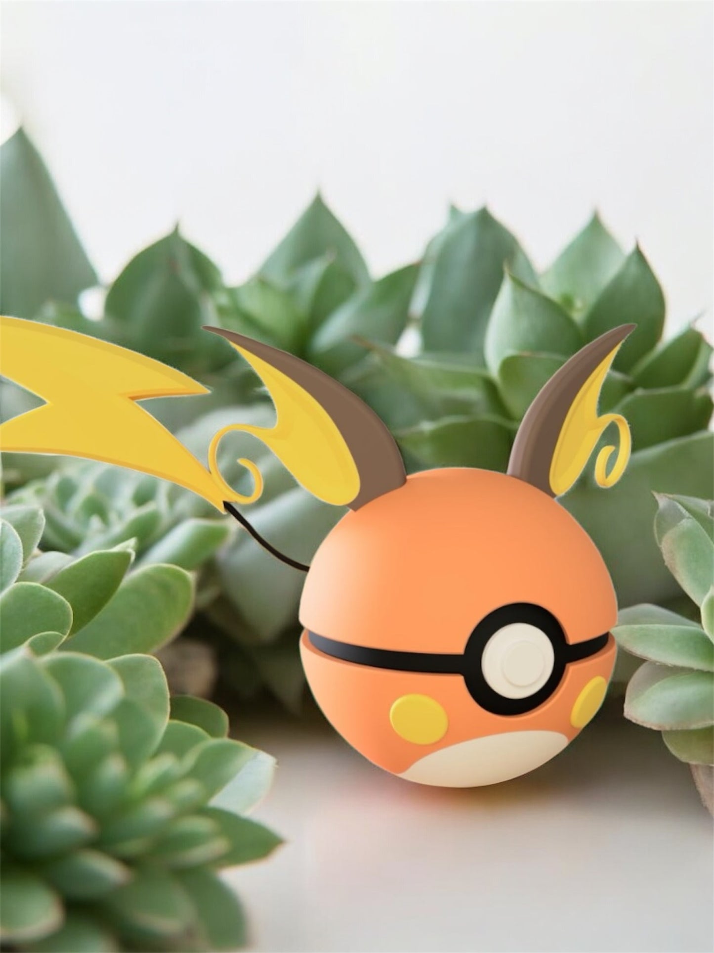 Pokemon Character Design - 3D Printed Pokeball - Raichu - Unique Display Collectible