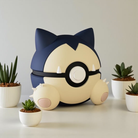 Pokemon Character Design 3D Printed Pokeball - Snorlax - Unique Display Collectible