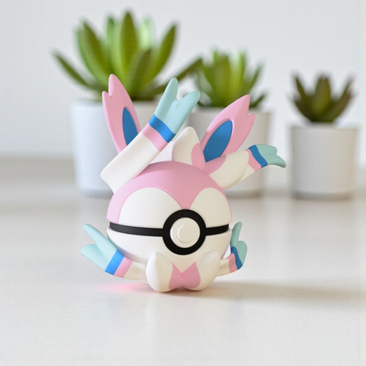 Pokemon Character 3D Printed Pokeball - Sylveon - Unique Display Collectible