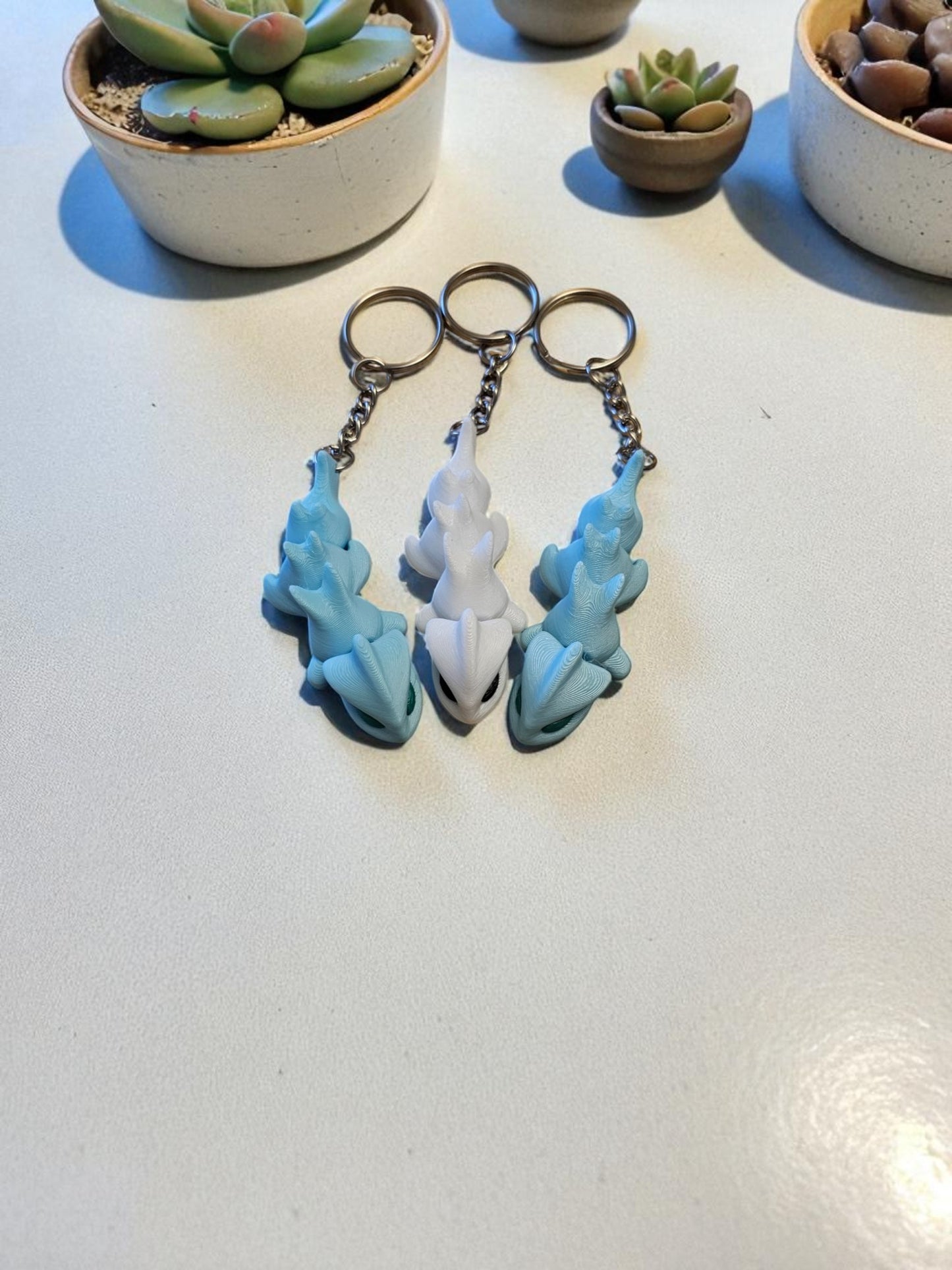 Dragon Design 3D Printed Keychain