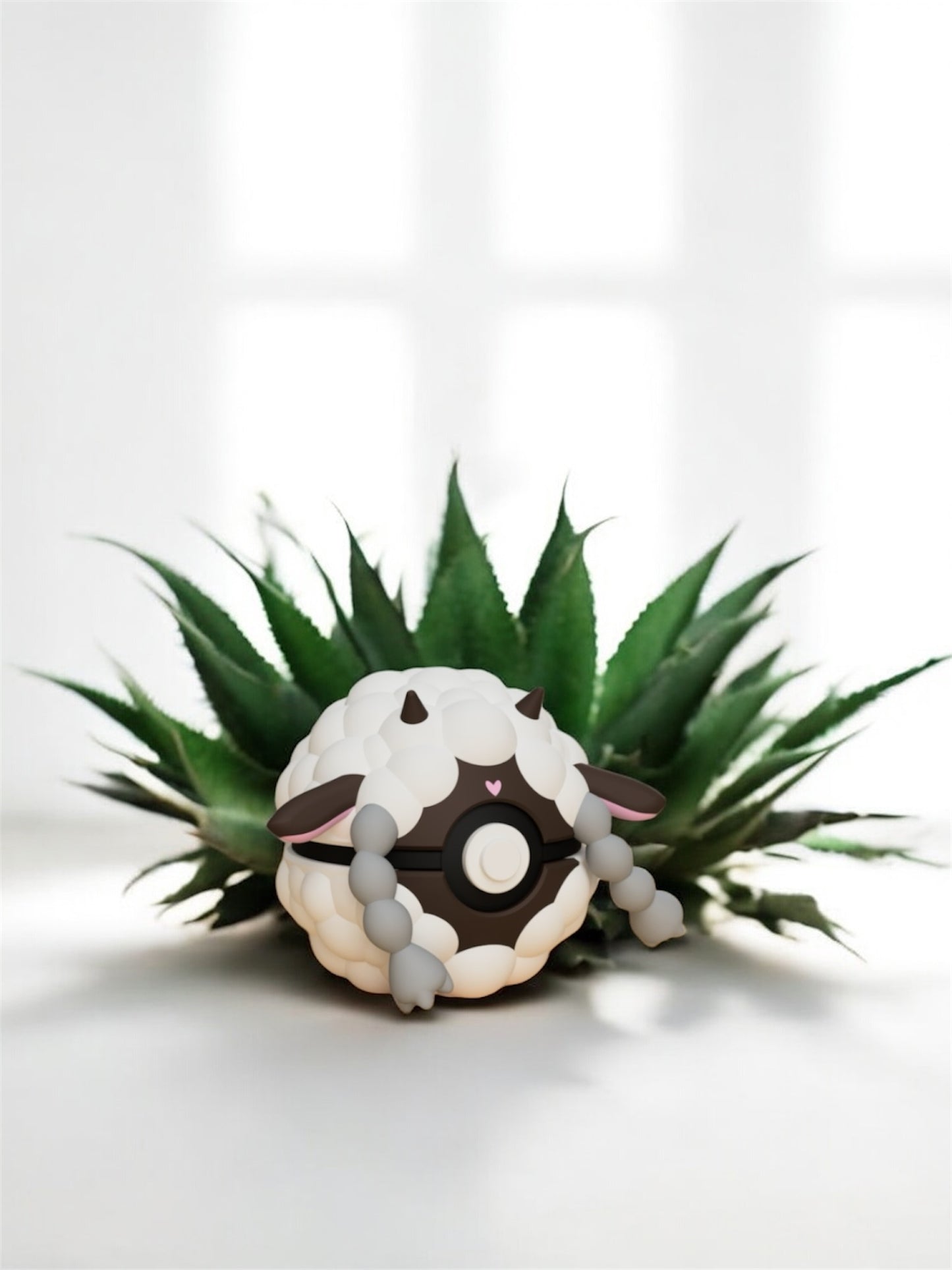 Pokemon Character Design - 3D Printed Pokeball - Wooloo - Unique Display Collectible