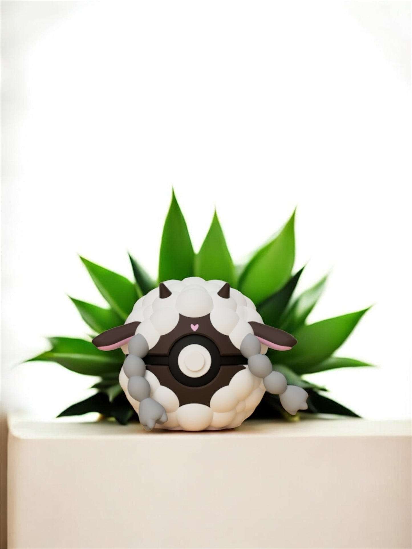 Pokemon Character Design - 3D Printed Pokeball - Wooloo - Unique Display Collectible