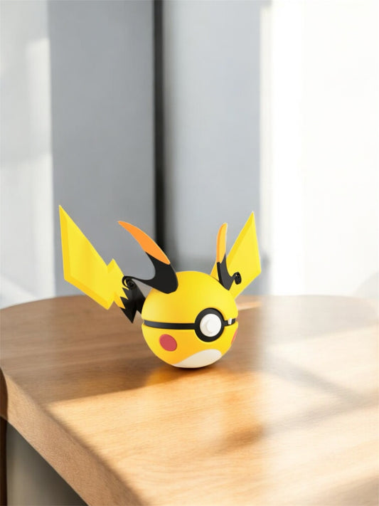Pokemon Character Design - 3D Printed Pokeball - Mega Raichu X - Unique Display Collectible