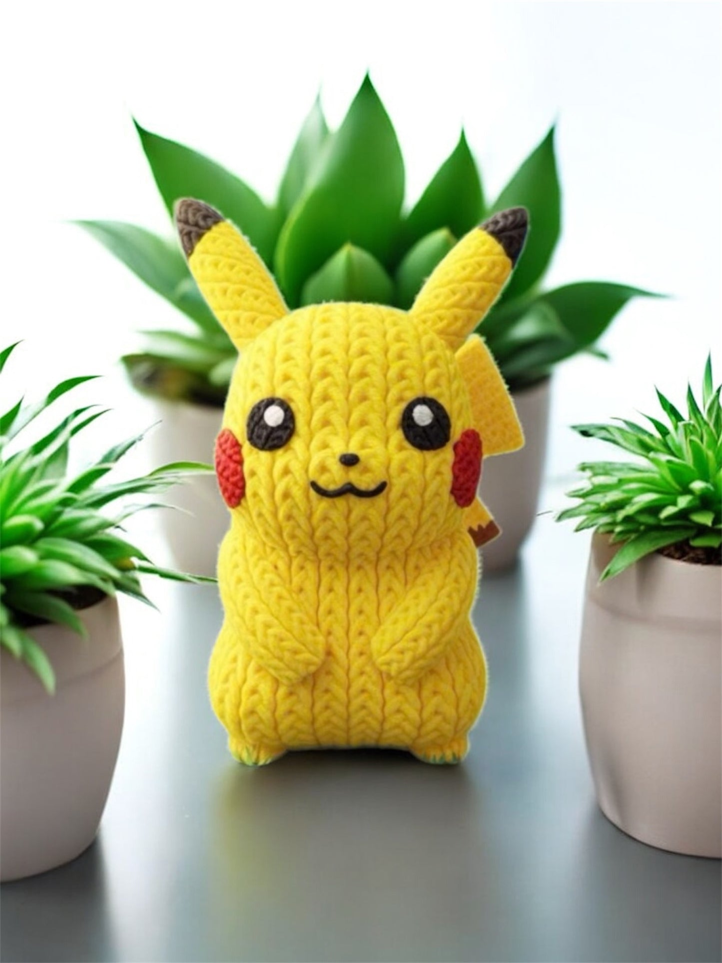 Knitted Design - 3D Printed Pikachu - Unique Display Collectible