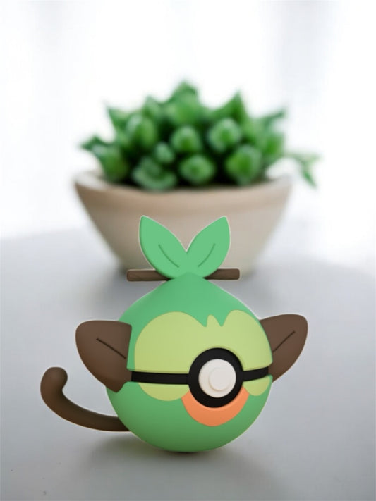 Pokemon Character Design - 3D Printed Pokeball - Grookey - Unique Display Collectible