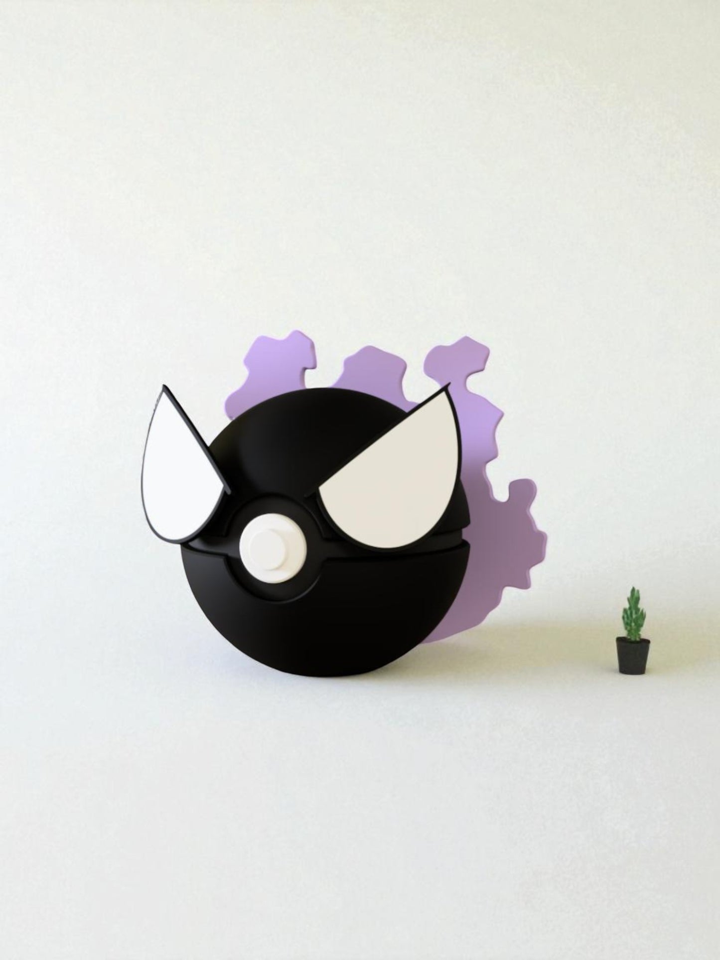Pokemon Character Design 3D Printed Pokeball - Gastly - Unique Display Collectable