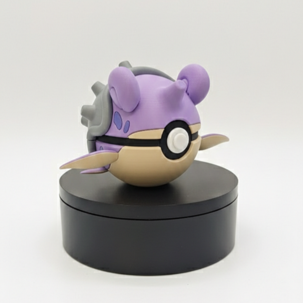 Pokemon Character Design - 3D Printed Pokeball - Lapras - Unique Display Fan Art Collectible