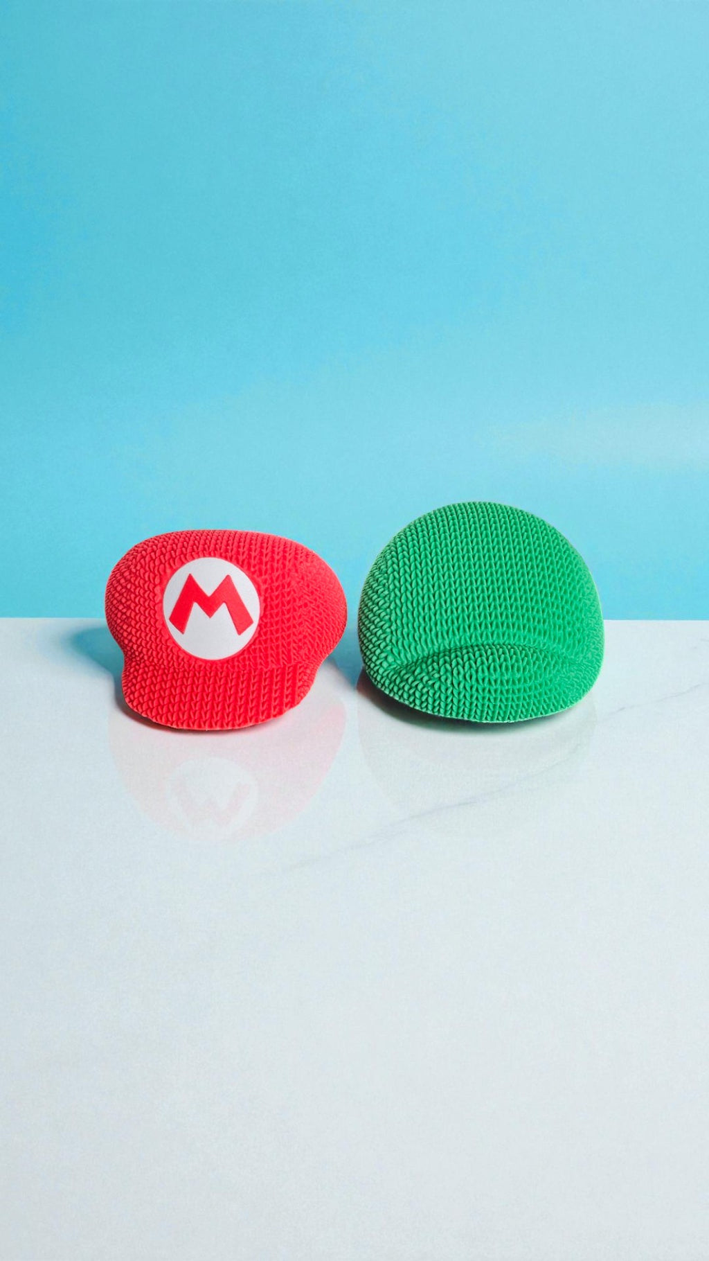 Knitted Design - 3D Printed Mario & Luigi Hat - Unique Display Collectible