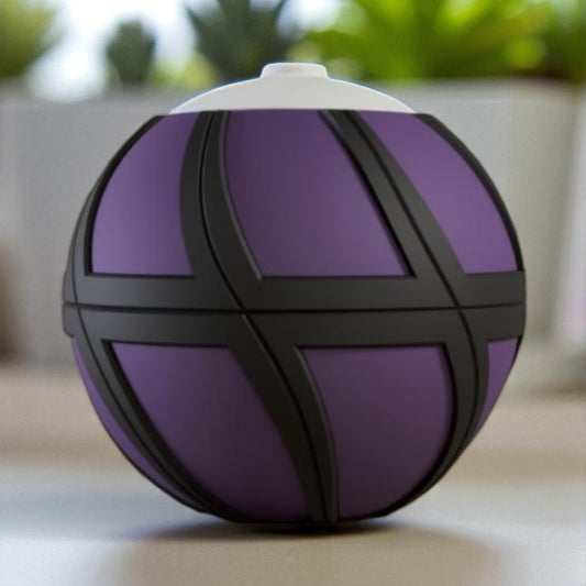 Pokemon 3D Printed Pokeball - Dark Ball Design - Unique Display Collectible