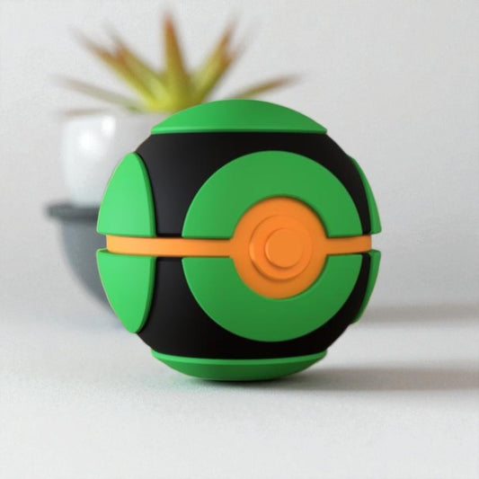 Pokemon 3D Printed Pokeball - Dusk Ball Design - Unique Display Collectible