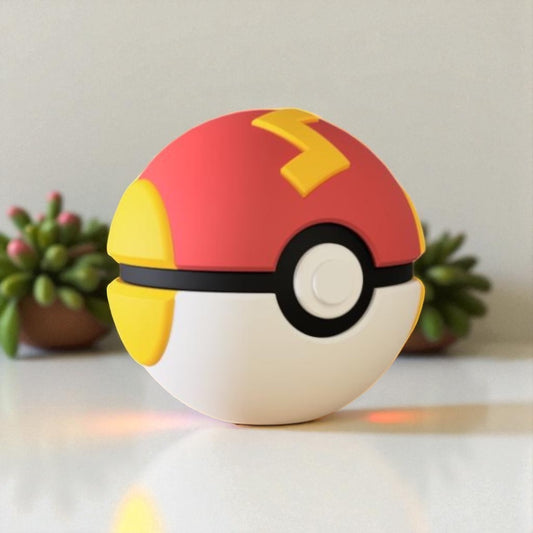 Pokemon 3D Printed Pokeball - Fast Ball Design - Unique Display Collectible