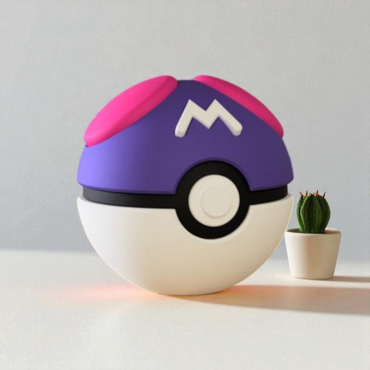 Pokemon 3D Printed Pokeball - Master Ball Design - Unique Display Collectible