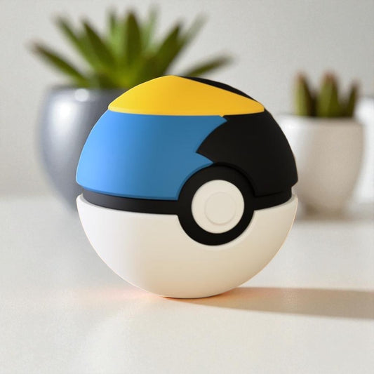 Pokemon 3D Printed Pokeball - Moon Ball Design - Unique Display Collectible