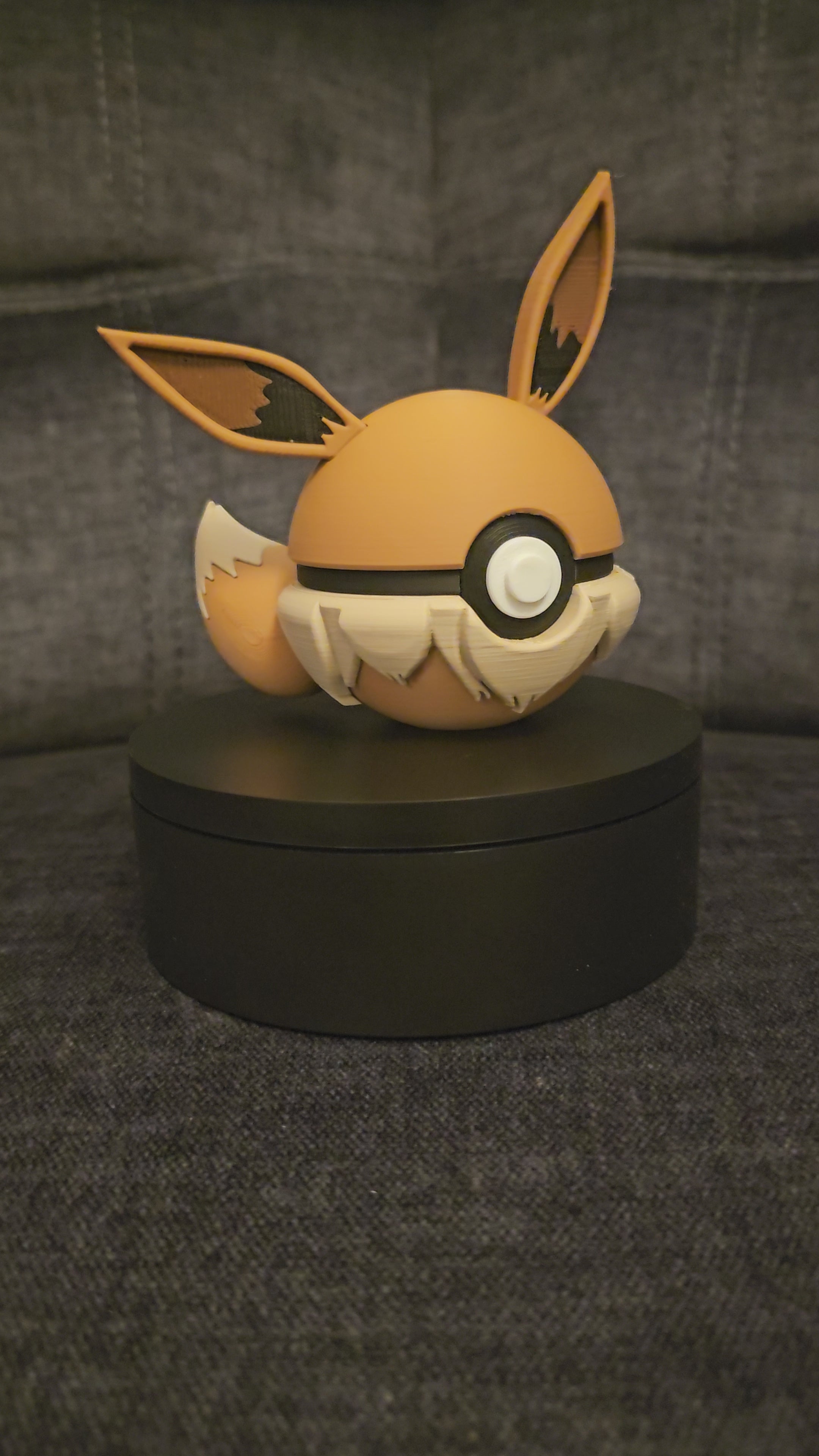 Pokemon Character Design- 3D Printed Pokeball - Eevee - Unique Display Collectible