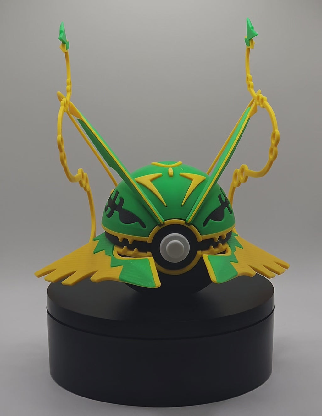 Mega Rayquaza Pokemon Character Design- 3D Printed Pokeball- Unique Display Collectible
