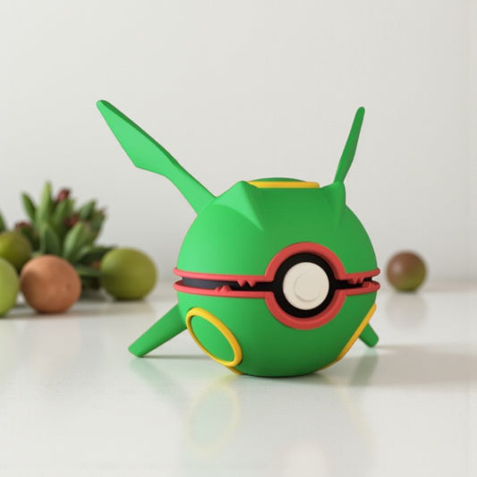 Pokemon Character Design 3D Printed Pokeball- Rayquaza - Unique display Collectible