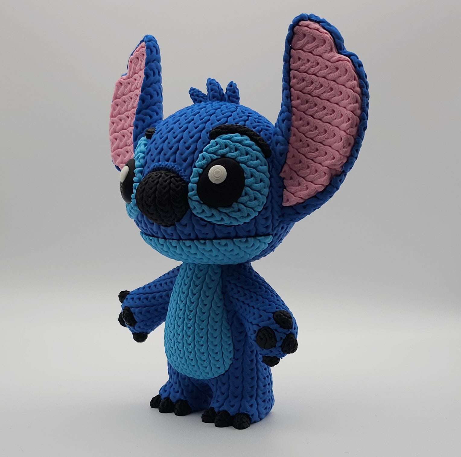 Knitted Design - 3D Printed Lilo & Stitch Inspired Character Figures - Unique Display Collectible
